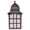 Westinghouse Fixture Wall Outdr LED Dimmable 9W Lantern Weathered Patina Seeded Glass Panels 6400000 - alternate 1